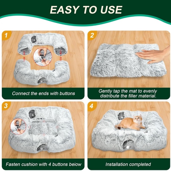 Multifunctional Cat Tunnel Toy - XL Interactive Cat Play Tunnel - Picture 3 of 11